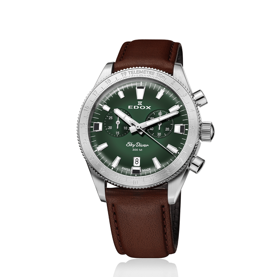 SkyDiver Green / Stainless Steel Green Dial