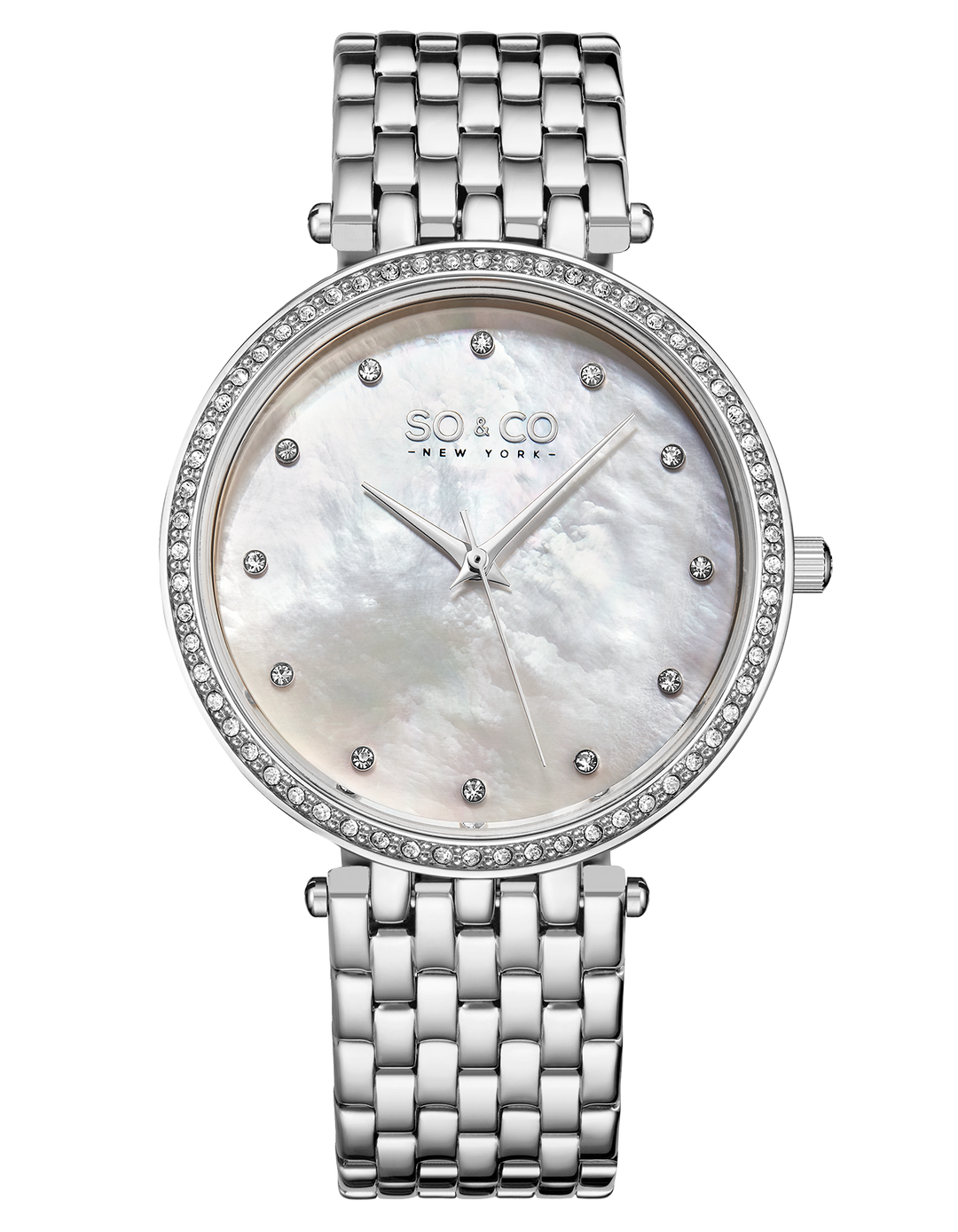 Madison 5334 Silver Mother-of-pearl/ Silver Bracelet | MOP Dial