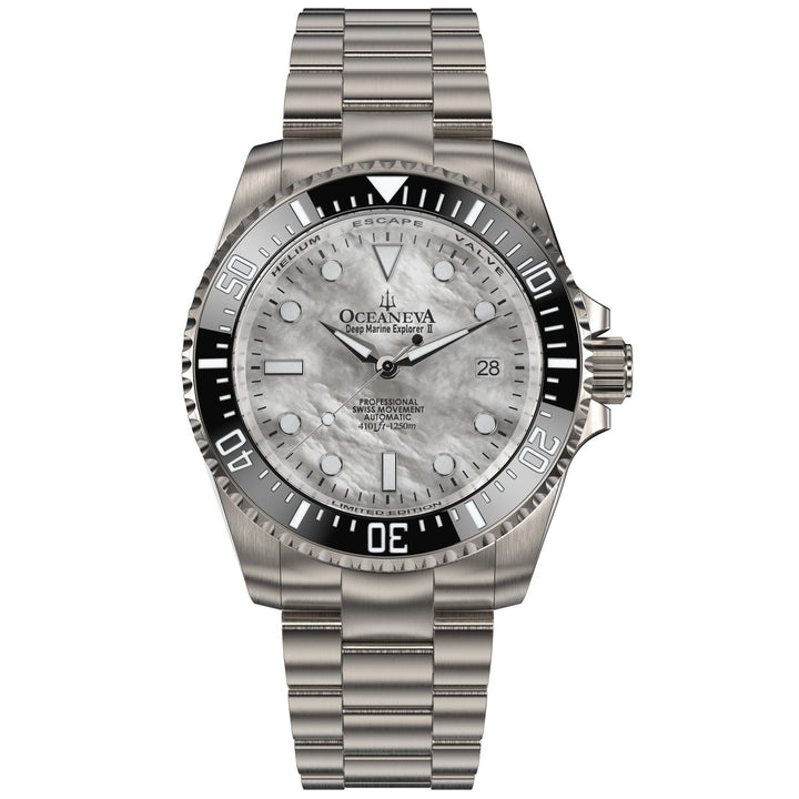 Titanim Deep Marine Explorer II Black Bezel | Grey Stone Dial