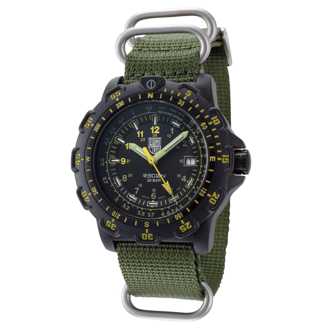Recon Point 45 mm / Black / Green Black Dial