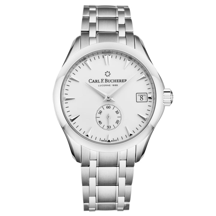 Manero White / Stainless Steel White Dial