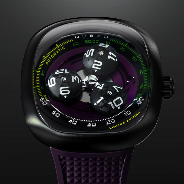 Tri-star Orbit Automatic Limited Edition Purple / Rubber | Purple Dial