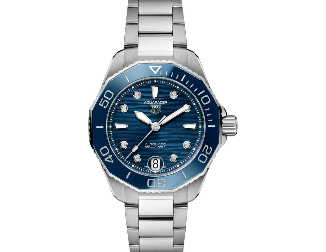 Aquaracer Professional 300 Date Calibre 5 Automatic Blue Diamond Dial / Stainles