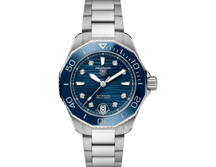 Aquaracer Professional 300 Date Calibre 5 Automatic Blue Diamond Dial / Stainles