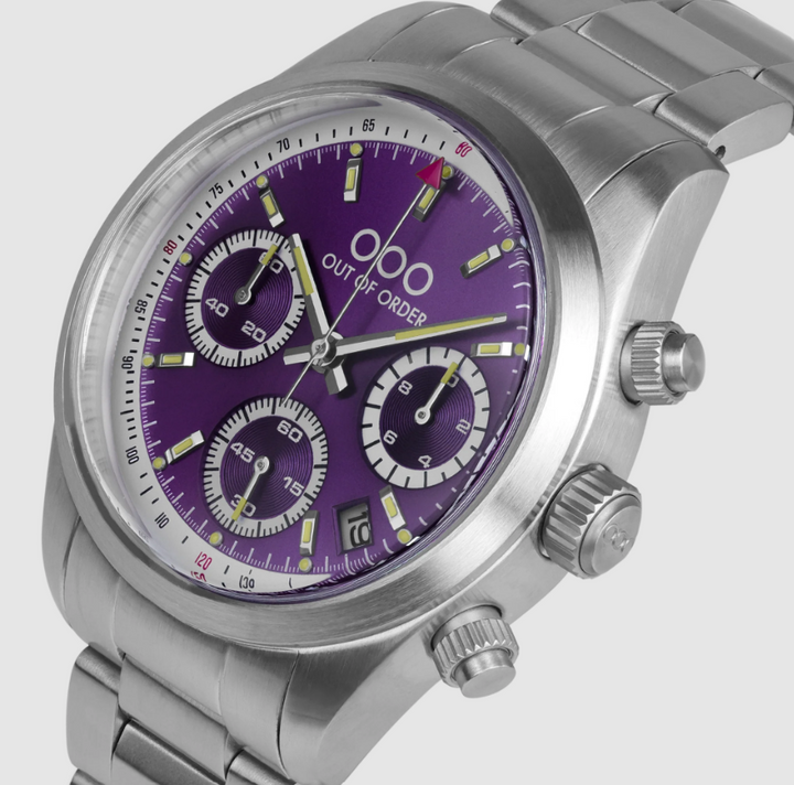 Purple Sporty Cronografo Purple/Silver Stainless Steel Purple Dial
