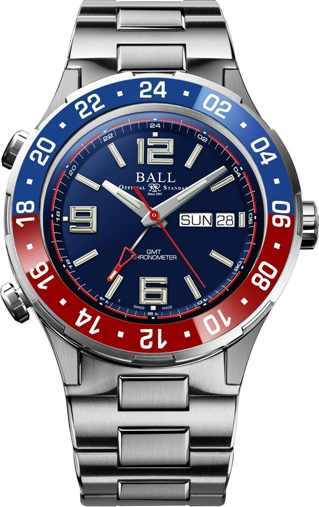 Roadmaster Marine GMT (Blue / Titanium) Black Dial