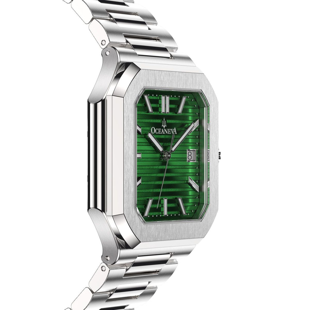 Tenuis Ultra-Thin Automatic Watch – Green/Silver