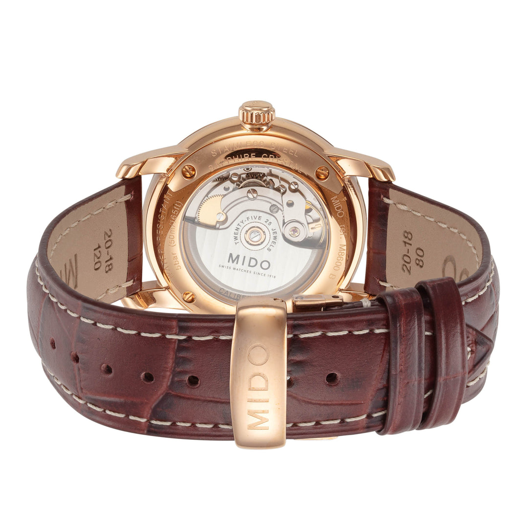 Baroncelli II 38mm / Silver / Brown | Silver Dial