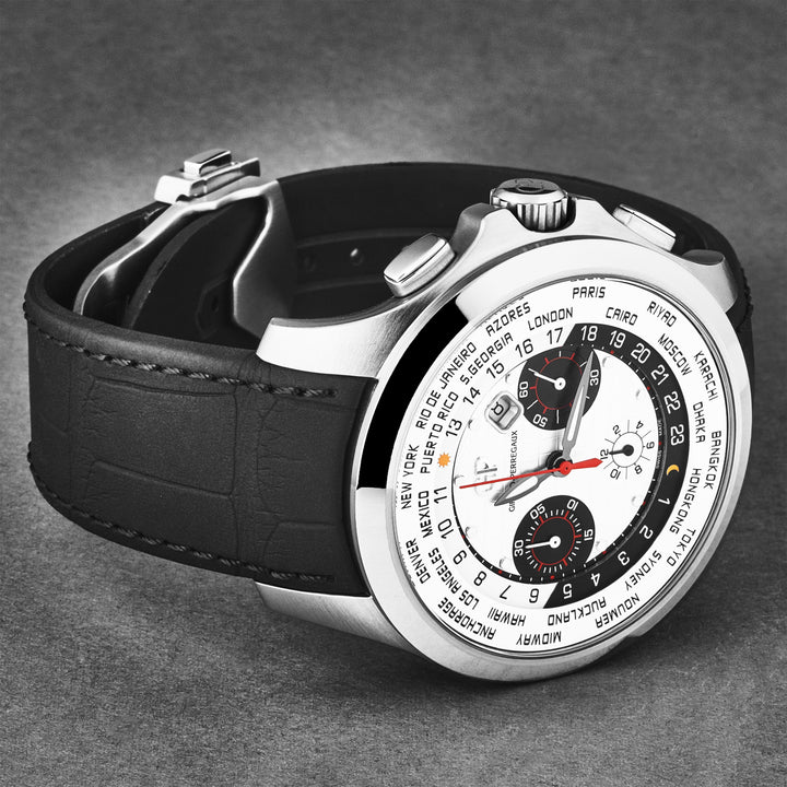 World Timer 4970011131BB6C / silver | Silver Dial