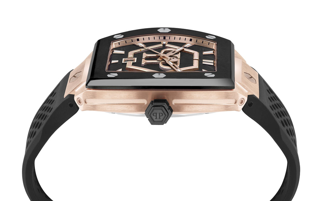THE HEXAGON PHANTOM 44MM Black / Polyurethane Black Dial