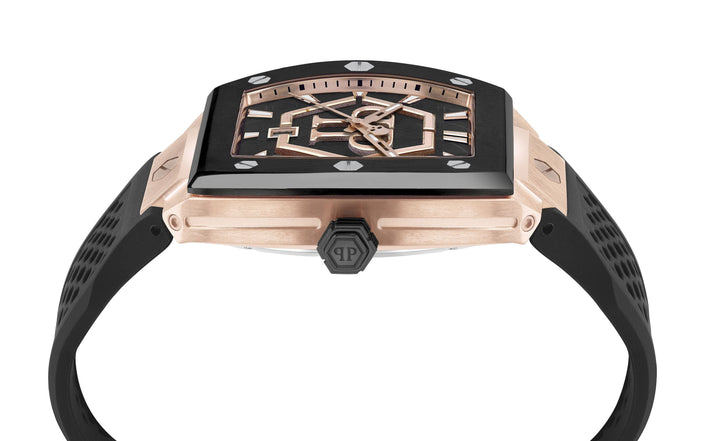 THE HEXAGON PHANTOM 44MM Black / Polyurethane Black Dial