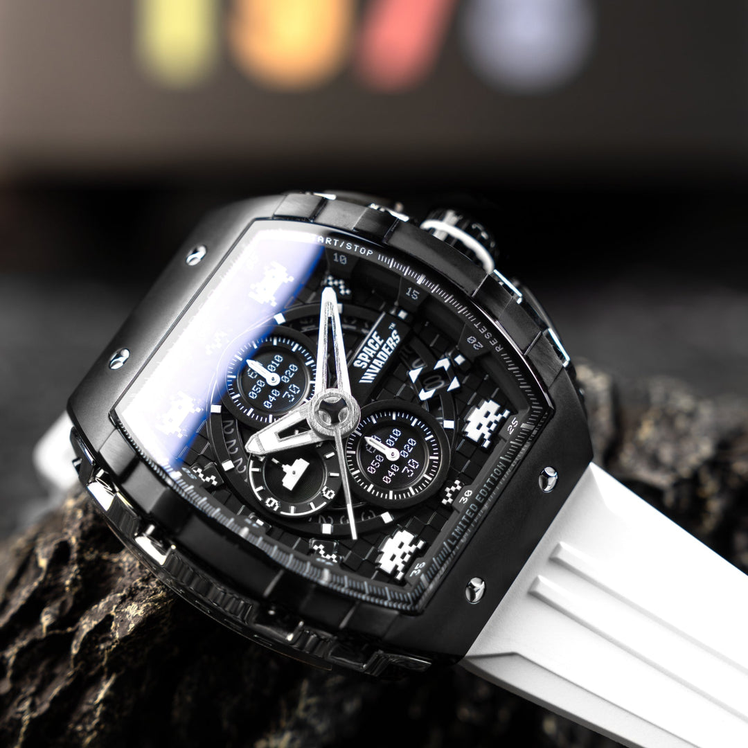 Magellan Chronograph Space Invaders Limited Edition Black / Rubber | Black Dial