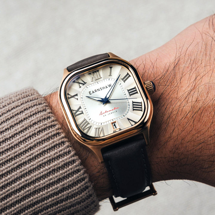 Coussin Automatic White / Grey Genuine Leather | White Dial