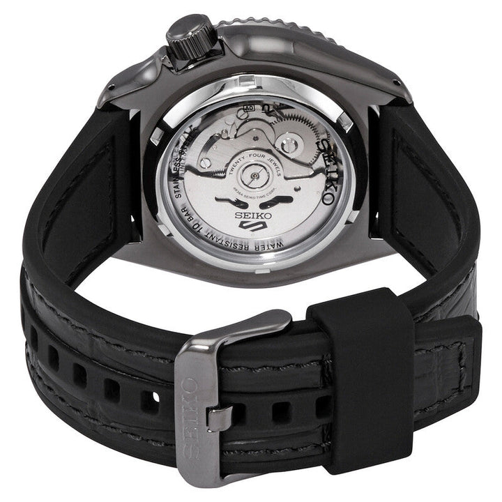 5 Sports SYX Black Dial / Black Leather Strap Black Dial