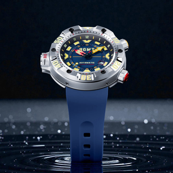 Depth Charge Automatic Blue  / Silicone | Blue Dial