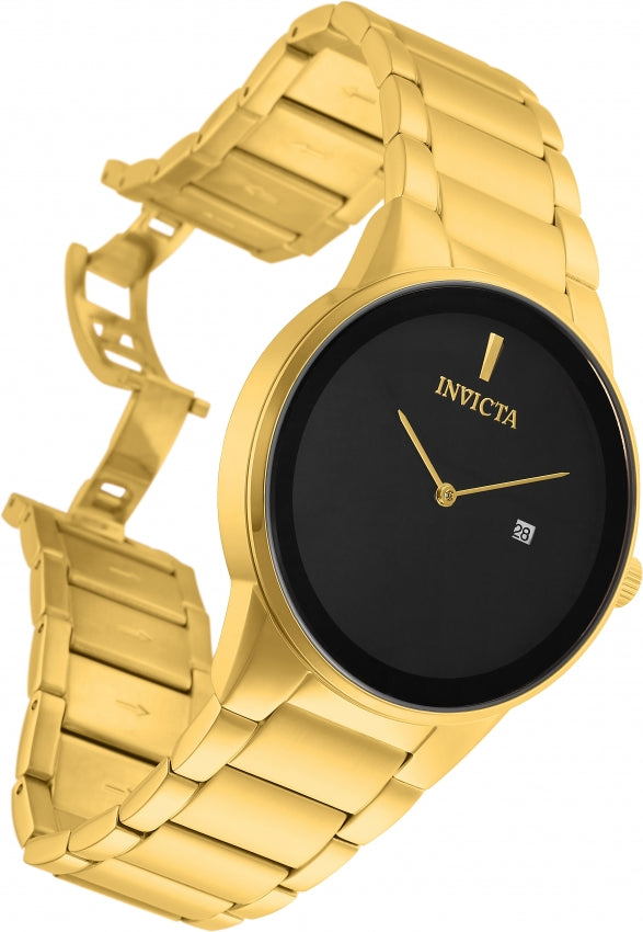 Specialty Black Dial / Gold-Tone Stainless Steel Bracelet Black Dial