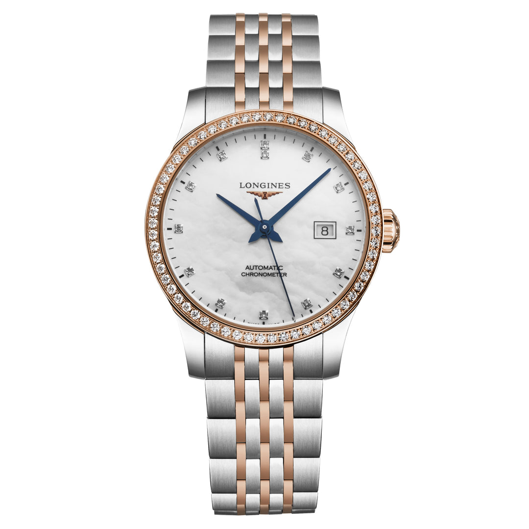 Record Mop diam / Stainless Steel & Rose Gold Mop diam Dial