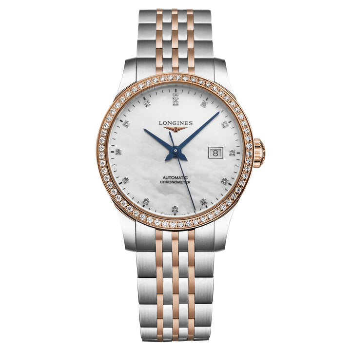 Record Mop diam / Stainless Steel & Rose Gold Mop diam Dial
