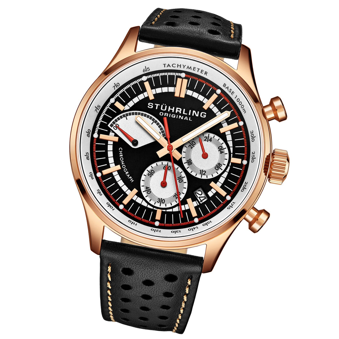 Monaco Brown/Leather/Brown Dial/Rose Case | Brown Dial