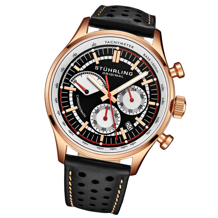 Monaco Brown/Leather/Brown Dial/Rose Case | Brown Dial