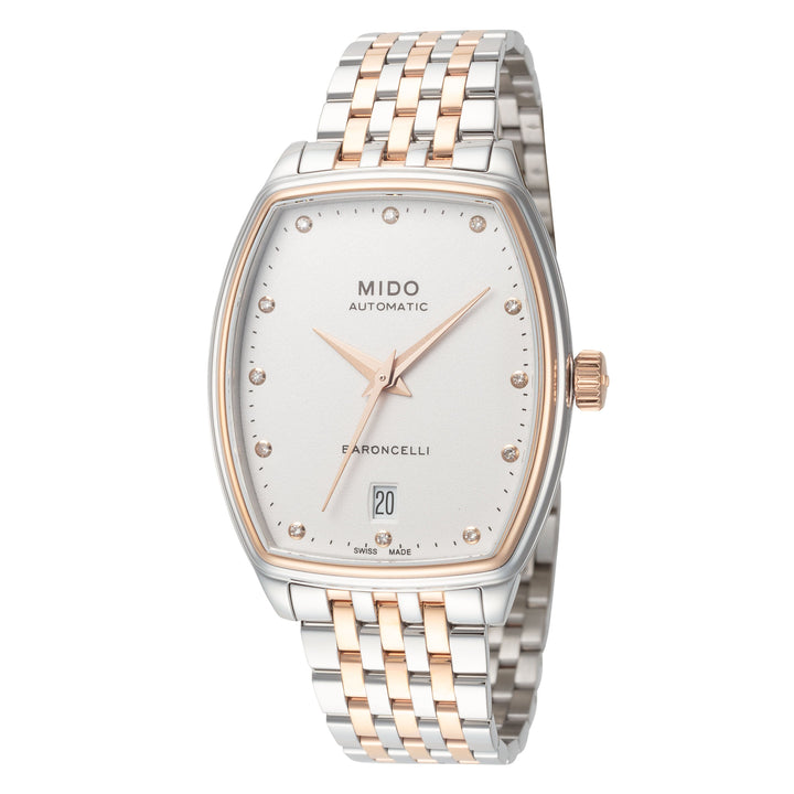 Baroncelli 30.5mm / White / Silver and Rose Gold | White Dial