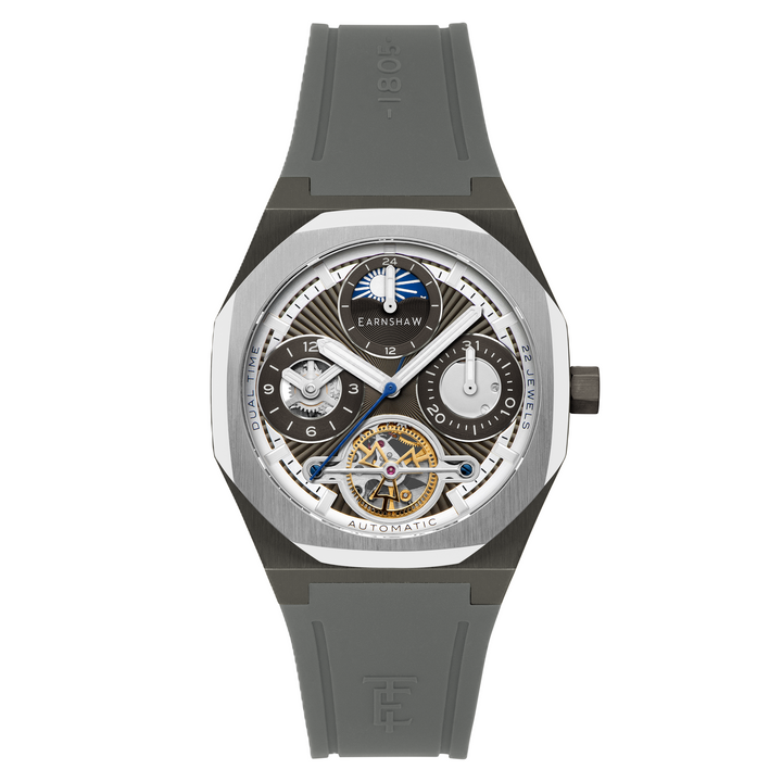 Drake Graphite Grace / Grey Rubber Strap Gray Dial
