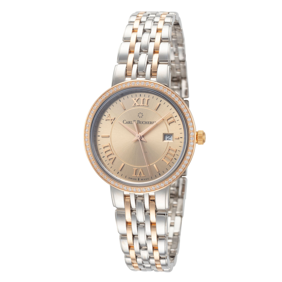 Adamavi 28mm / Silver / Silver and Rose Gold | Silver Dial