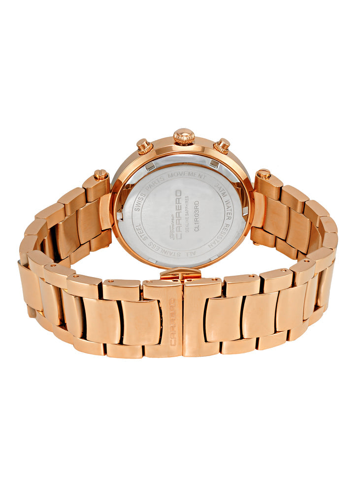 ADELINA COLLECTION Red/Rosetone | Blue Dial