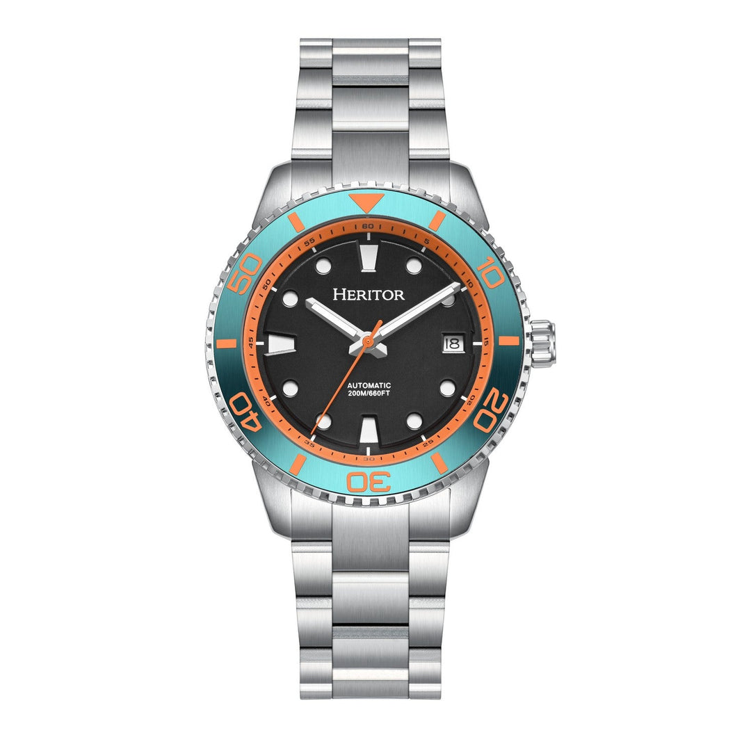 Bexley Diver Automatic Silver / Teal Black Dial