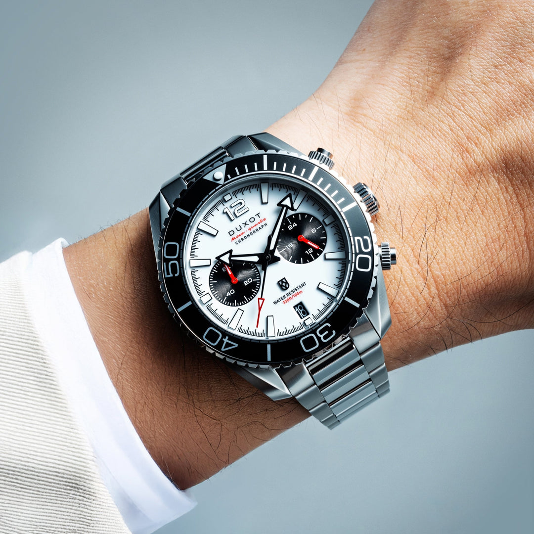 Tiburon Chronograph White / Stainless Steel | White Dial