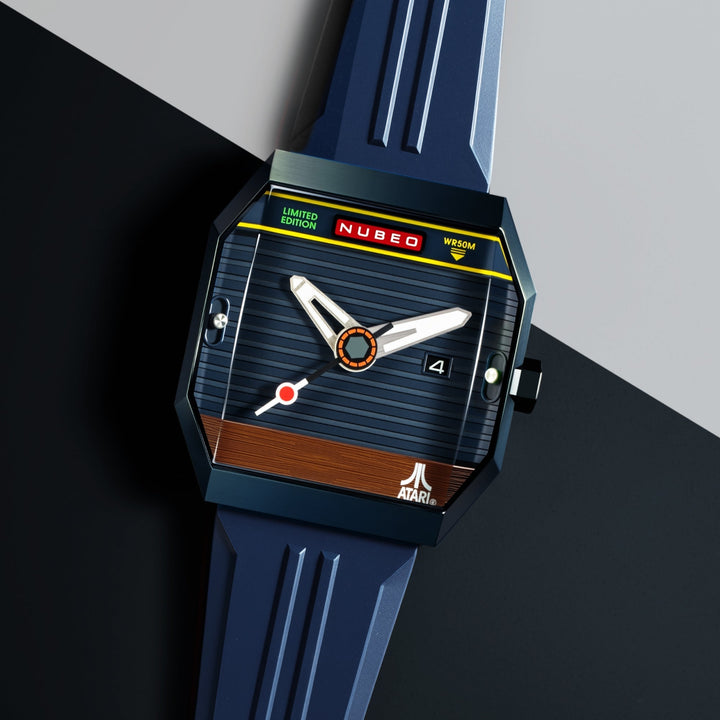 Console Automatic Atari 2600 Limited Edition Blue / Rubber Strap | Blue Dial