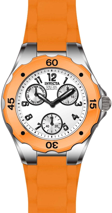 Angel White Dial / Orange Silicone Strap White Dial