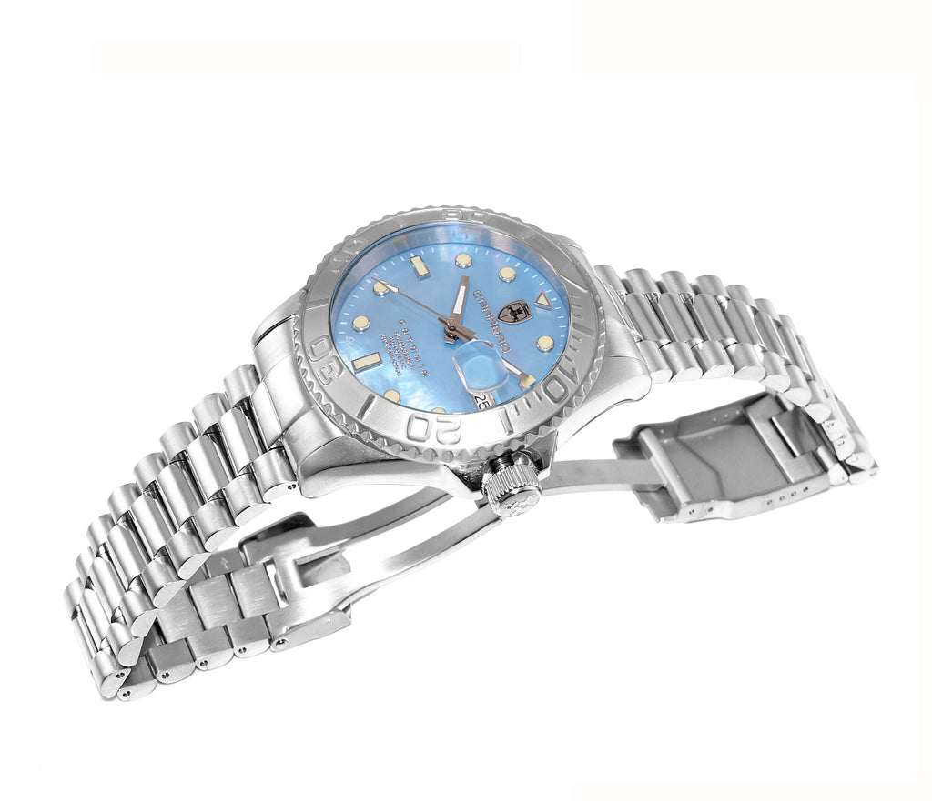 Catania MOP Silvertone-Blue | Blue Dial