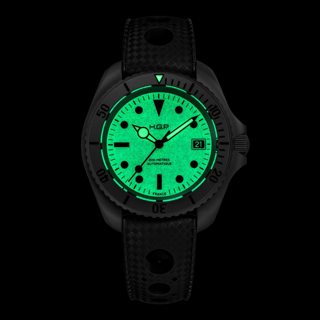 Night Diver 200M Automatic Full-Lume Diving Watch | Yellow Dial