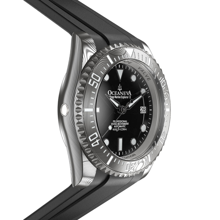 Deep Marine Explorer II Damascus – Black Dial