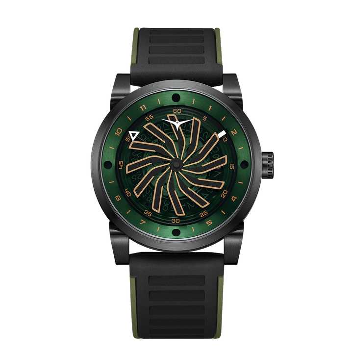 Blade Rogue Stainless Steel Black Plated Green Dial