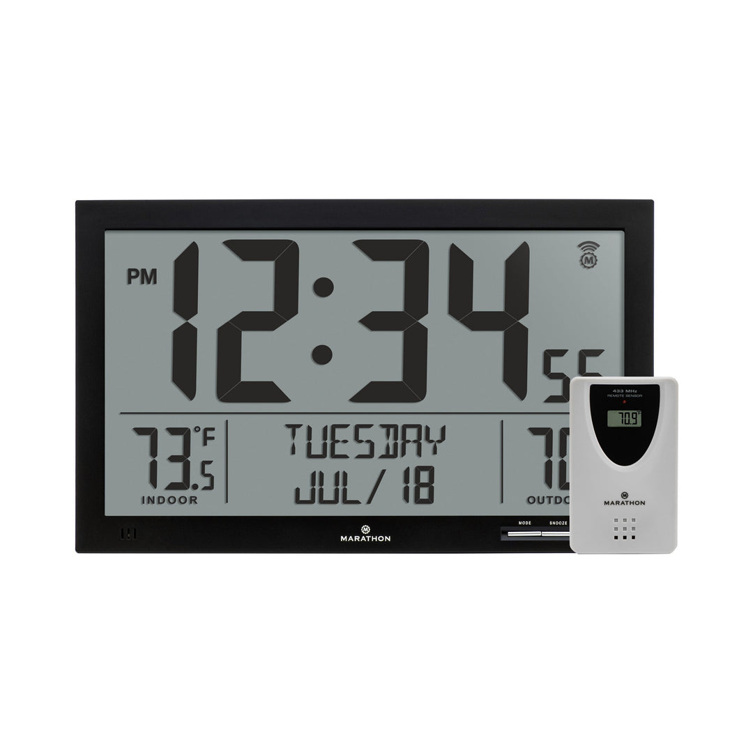Self-Setting FC Clock with EXLarge Digits Indoor & Outdoor Temp Self-Setting FC 