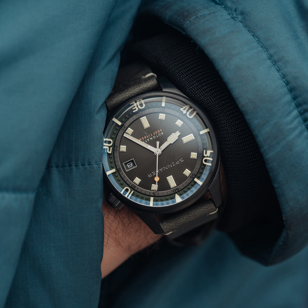Bradner Green / Black / Leather | Green Dial