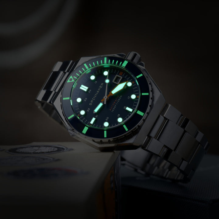 Dumas Blue / Orange / Stainless Steel | Blue Dial
