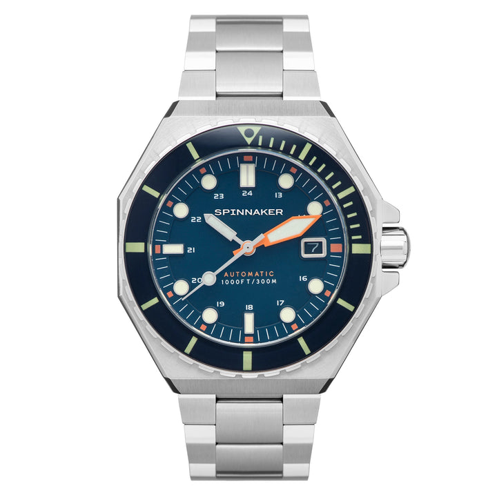 Dumas Blue / Orange / Stainless Steel | Blue Dial