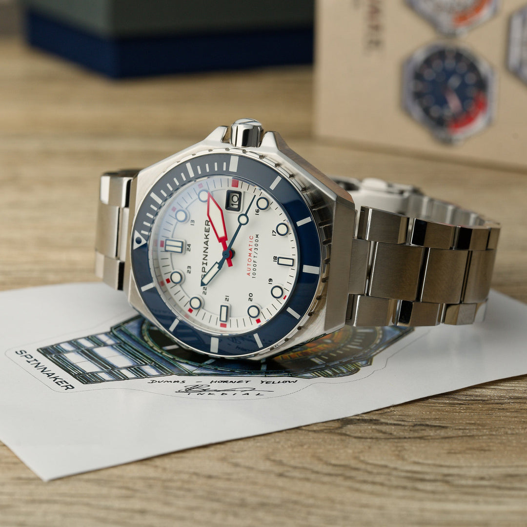 Dumas White / Blue / Stainless Steel | White Dial