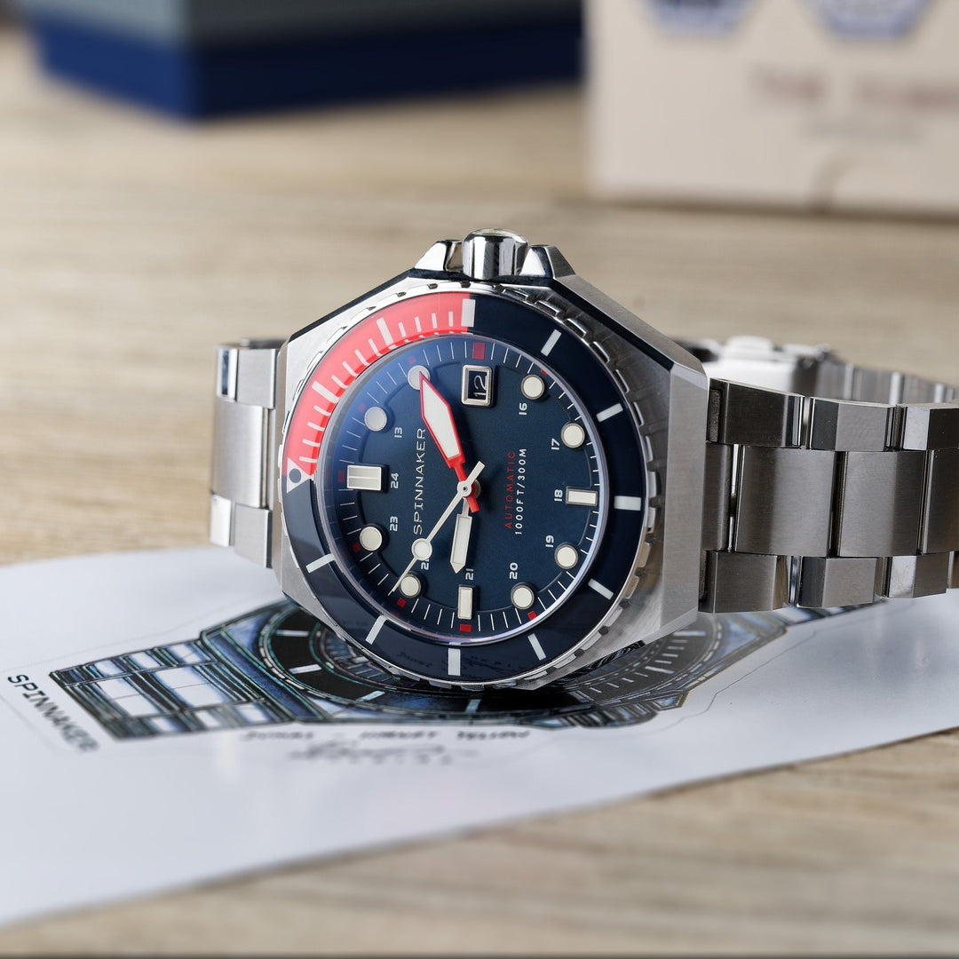 Dumas Blue Dial / Red / Stainless Steel | Blue Dial