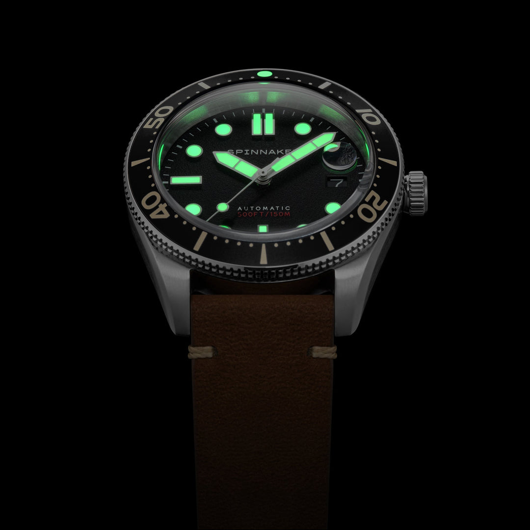 Croft Midsize Black / Leather | Black Dial