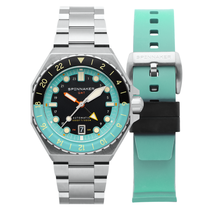 Dumas GMT Automatic Black / Stainless Steel | Black Dial