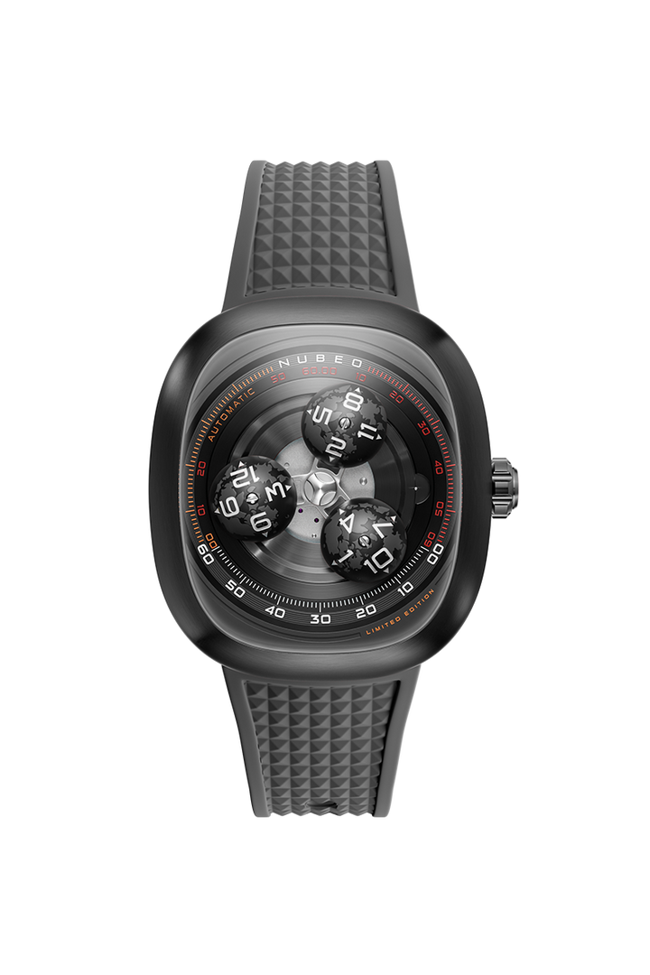 Tri-star Orbit Automatic Limited Edition Black / Rubber Black Dial