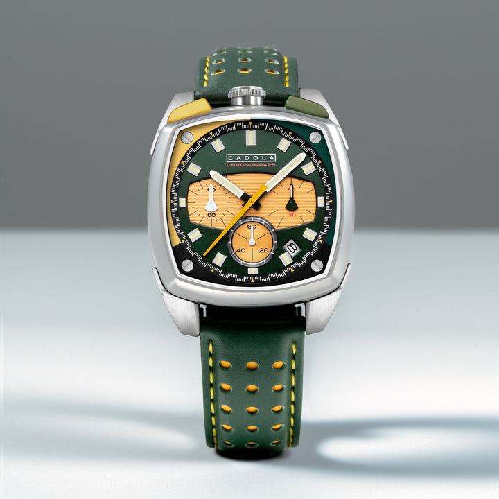 Taurus Chronograph Green / Genuine Leather | Green Dial