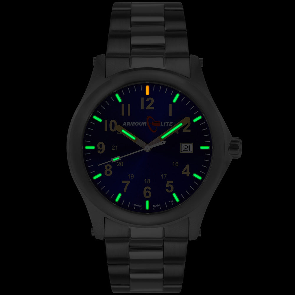 Field Series (Tritium & Armourglass) AL103 Steel Case / Metallic Blue Dial | Blu