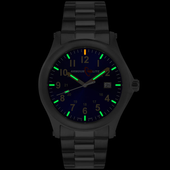 Field Series (Tritium & Armourglass) AL103 Steel Case / Metallic Blue Dial | Blu