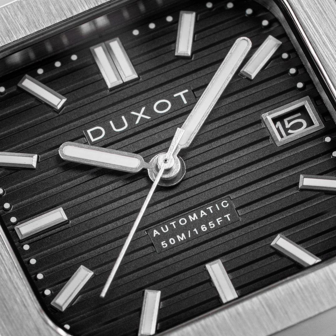 Quadrata Automatic Black / Stainless Steel | Black Dial