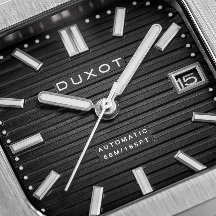 Quadrata Automatic Black / Stainless Steel | Black Dial